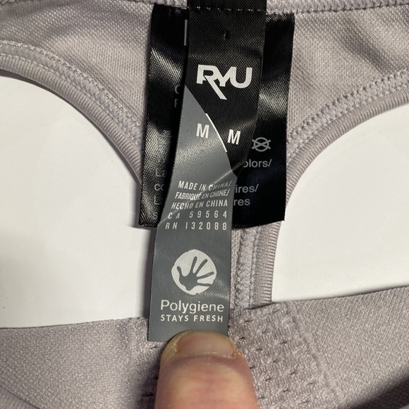 RYU Sports Bra Vapor Taupe (Raindrop)Padded Pullover Canadian Design M NWT - Picture 7 of 13